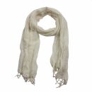 Airy woven cotton scarf model 03 - white