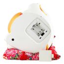 Lucky cat - Porcelain 30 cm white - High quality Maneki Neko - Waving cat 03