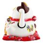 Lucky cat - Porcelain 30 cm white - High quality Maneki Neko - Waving cat 03