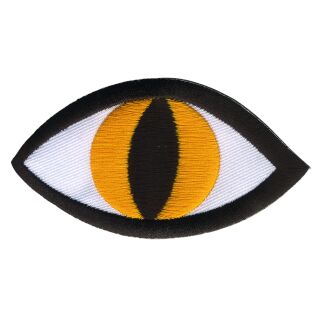 Aufnäher - Auge - gelb-schwarz 8,5 cm - Sticker