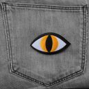 Aufnäher - Auge - gelb-schwarz 8,5 cm - Sticker