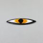 Aufnäher - Auge - gelb-schwarz 8,5 cm - Sticker