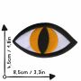 Aufnäher - Auge - gelb-schwarz 8,5 cm - Sticker