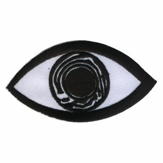Aufnäher - Auge - weiß-schwarz 8,5 cm - Sticker