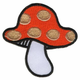 Patch - fungo - fungo velenoso - beige-rosso-bianco - toppa