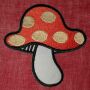 Patch - fungo - fungo velenoso - beige-rosso-bianco - toppa