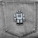 Aufnäher - Roboter - grau - Patch