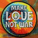 Aufnäher - Make love not war - bunt - Patch