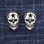 Patch - Skull mini - white-black - Set of 2