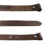 Cinturón de cuero - Cinturón sin hebilla - marrón oscuro - agrietada mirada - 4 cm