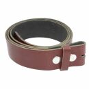 Leather belt - Buckle free belt - bordeaux - 4 cm