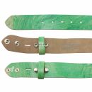 Cintura di pelle - cintura senza fibbia - verde - 4cm