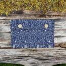 Tobacco pouches - blue grey - floral