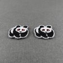 Patch - Panda - piccolo bianco nero - toppa - Set di 2