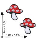Patch - Mushroom - Fly agaric beige-red-white
