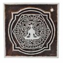 Wooden Stamp - Yogi 01 - lotus seat - big - 2,95 inch -...