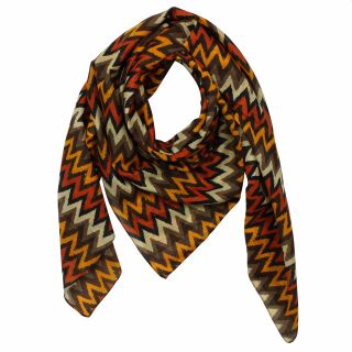 Scarpia di cotone - Motivo geometrico 01 - Modello 04 - foulard quadrato