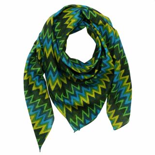 Cotton Scarf - geometrical pattern 01 - Model 07 - squared kerchief