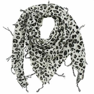 Cotton Scarf - animal patterns - model 06 - squared kerchief