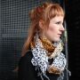 Cotton Scarf - animal patterns - model 02 - squared kerchief