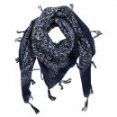 Cotton Scarf - Flowers and ornaments - Model 06 - squared...