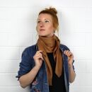 Cotton Scarf - brown - squared kerchief