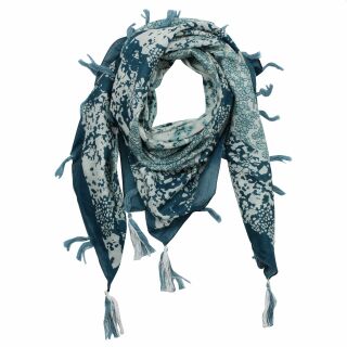 Sciarpa di cotone - Fiori e ornamenti - Modello 04 - foulard quadrato