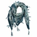 Cotton Scarf - Flowers and ornaments - Model 04 - squared...