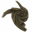 Cotton Scarf - green - olive 2 Lurex gold - squared kerchief