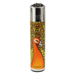 Clipper Mechero - orange peacock