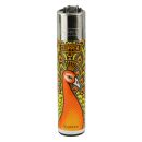 Clipper Lighter - orange peacock