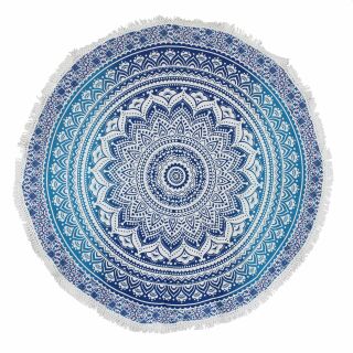 Coperta da meditazione - tovaglia tonda - copriletto - Mandala - Motivo 03 - 133cm