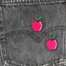 Patch - mela - small pink Set di 2 - toppa