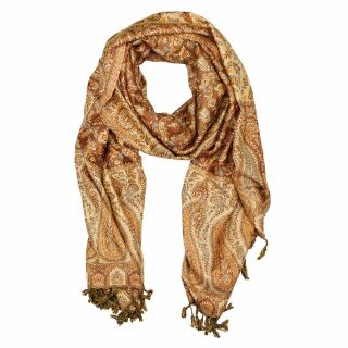 Scarf in pashmina style - pattern 21 - 190x70cm - ethno boho neckerchief
