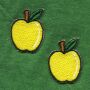 Aufnäher - Apfel - klein gelb 2er Set - Patch