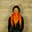 Kufiya - orange - orange - Shemagh - Arafat scarf