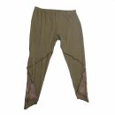 Leggings - 3/4 Capri with lace - brown-light brown - one...
