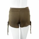Shorts fruncidos - hot pants - bragas - marrón-marrón claro - talla única - jersey