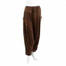 Pantalones harén - bloomers - pantalones Aladdin - marrón-granate - jersey de algodón