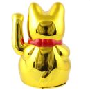 Agitando gato chino - Maneki neko - 13 cm - oro