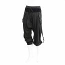 Pantaloni harem - pantaloni harem con arricciature - Stile Goa - kaki-nero - taglia unica - Jersey