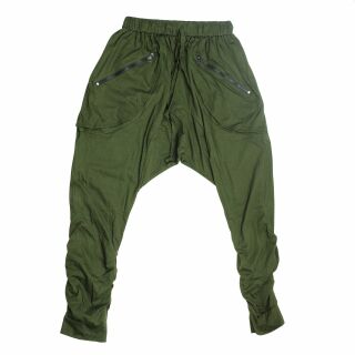 Pantalones harén con fruncido - Estilo Goa - oliva - talla única - Jersey