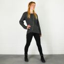 Pullover con cerniera - manica lunga - grigio - jersey