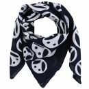 Cotton Scarf - abstract 23 - circles - anthracite - white...