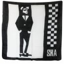 Baumwolltuch - SKA - schwarz - weiß - quadratisches Tuch
