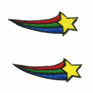 Patch - stella cadente - piccolo set colorato di 2 - toppa