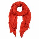 Cotton Scarf - Pareo - Sarong - pleated look - red - cotton