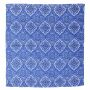 Bandana scarf - Plaid - Ornaments - blue-white - square headscarf
