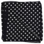 Cotton Scarf - Stars 1,5 cm black - grey - squared kerchief