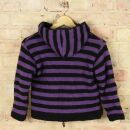 Kids jacket stripes - Model 09 - black - purple